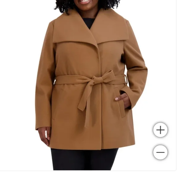 Tahari Ladies' Faux Wool Wrap Coat, nwt - Picture 5 of 7